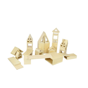 Wooden Hollow Building Blocks - 48 Pieces - Building blocks