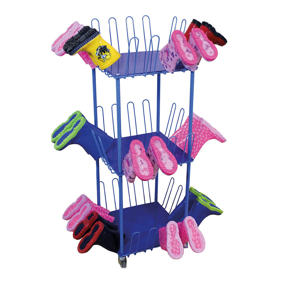 Mobile Welly Boot Storage Trolley - Shoe storage