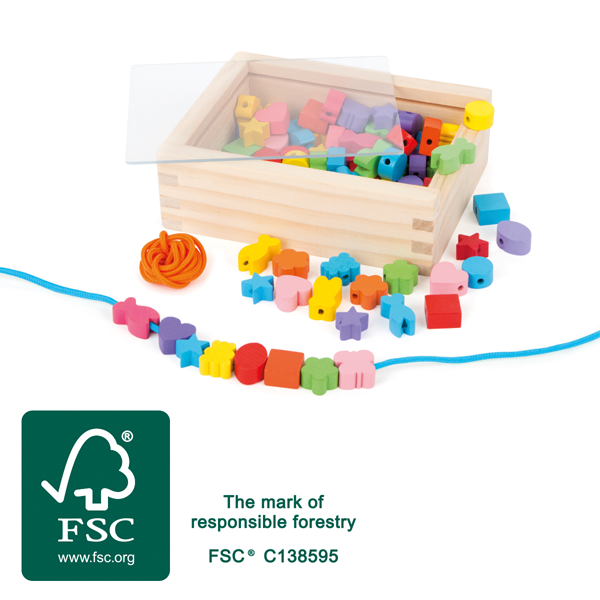 Wooden Threading Bead Set - motor activity