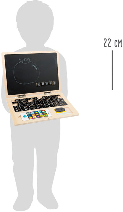 Wooden Laptop with Magnet Board - Wooden toy
