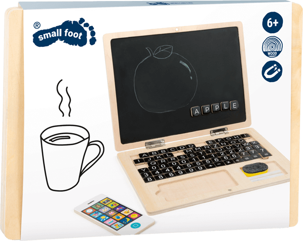 Wooden Laptop with Magnet Board - Wooden toy