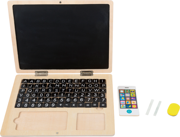Wooden Laptop with Magnet Board - Wooden toy
