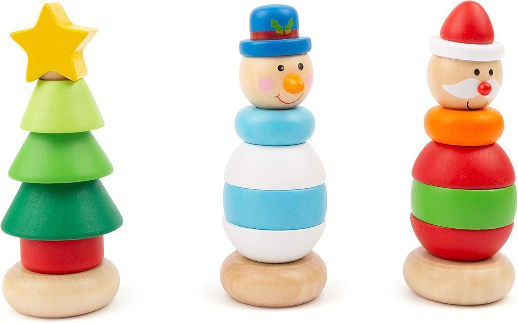 Christmas Stacking Figures - 3 Styles - Wooden toy