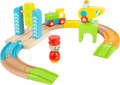 Wooden Train Set with Helicopter - Wooden toy