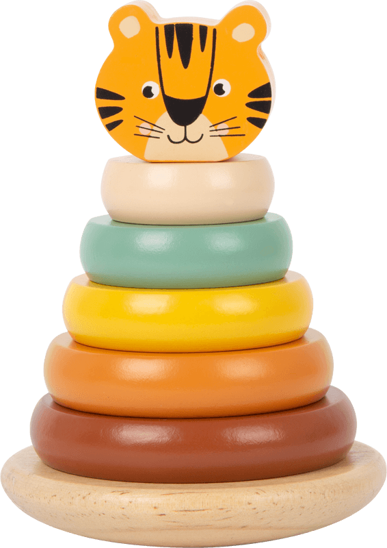 Wooden Tiger Stacking Tower - Wooden toy