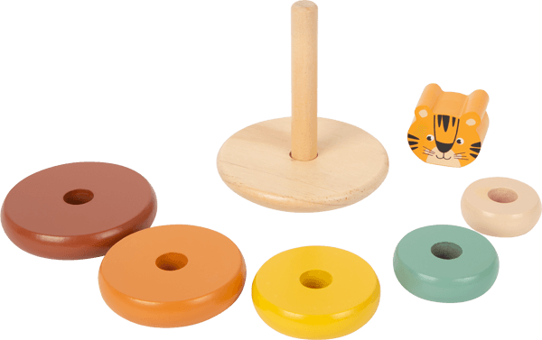 Wooden Tiger Stacking Tower - Wooden toy