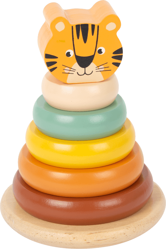Wooden Tiger Stacking Tower - Wooden toy