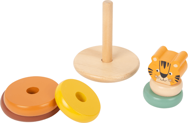 Wooden Tiger Stacking Tower - Wooden toy