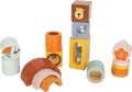 Wooden Safari Explorer’s Sensory Tactile Sound Building Blocks - Wooden toy