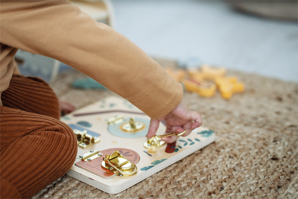 Safari Latches and Locks Motor Activity Board - Wooden toy
