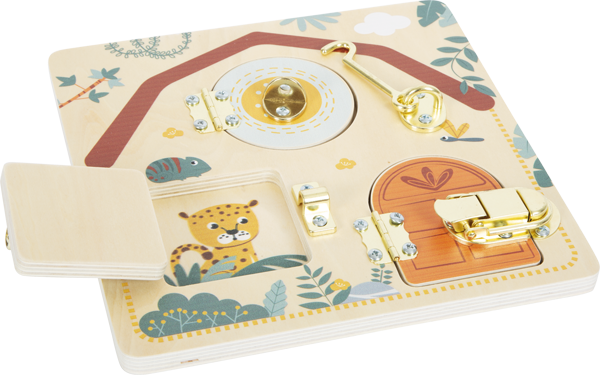 Safari Latches and Locks Motor Activity Board - Wooden toy