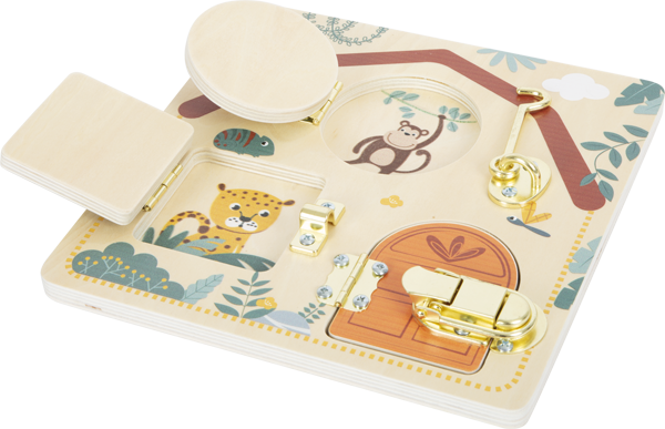 Safari Latches and Locks Motor Activity Board - Wooden toy