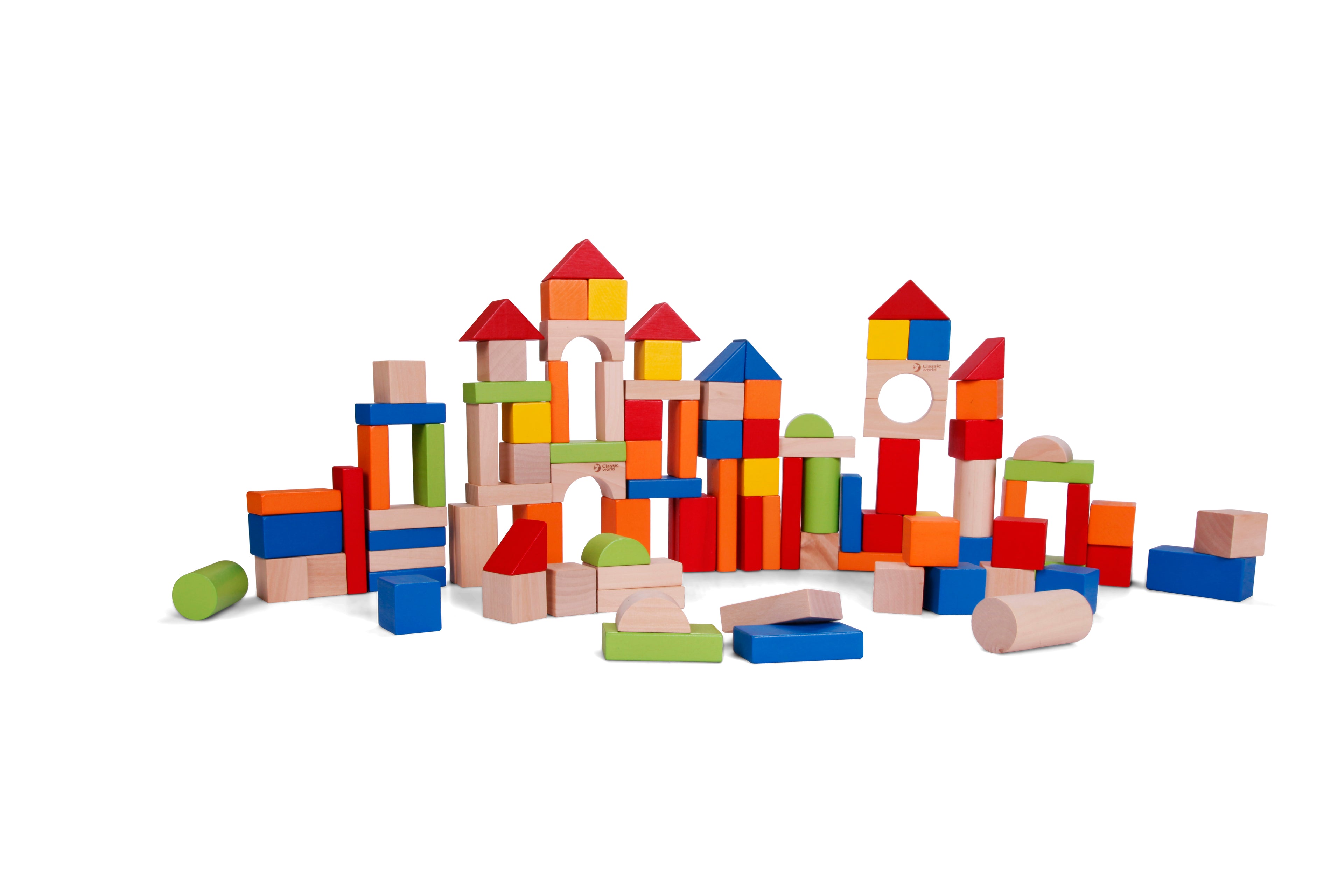 Classic World Wooden Building Blocks - 100 pc - Building blocks