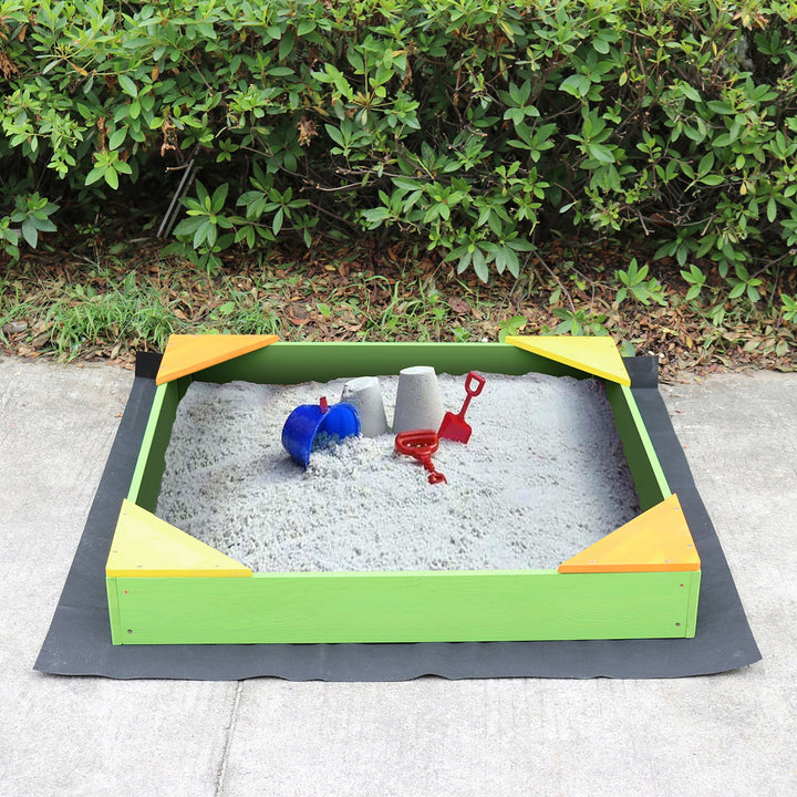 Wooden Sandpit with Cover - Sandpit