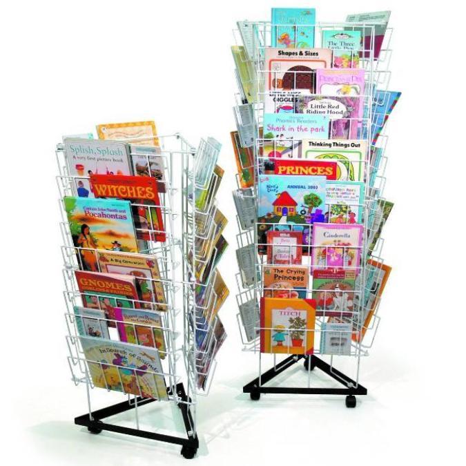 3 Sided Mobile Book Racks - Bookshelf