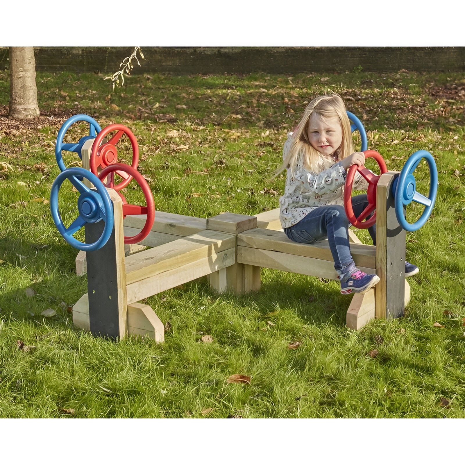 Driving Bench - 8 Steering Wheels - Outdoor Play Equipment