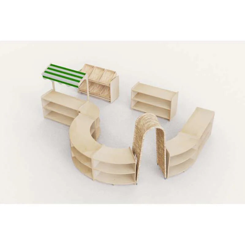 Wicker and Wood 10 Piece Play Room Set - Furniture
