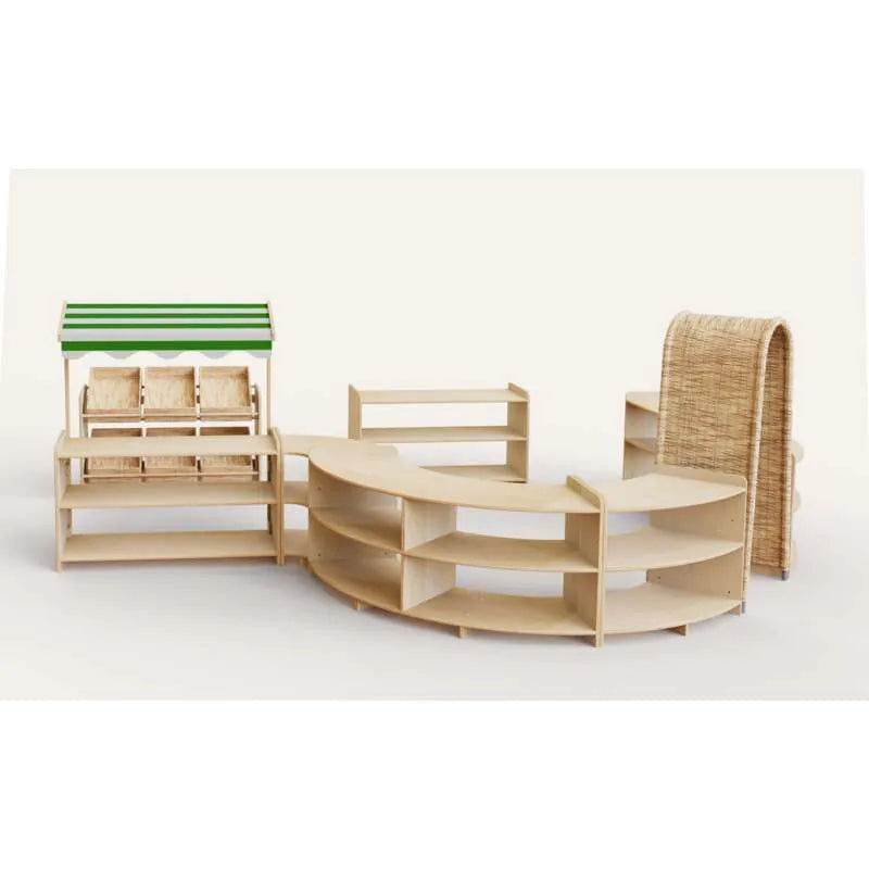Wicker and Wood 10 Piece Play Room Set - Furniture