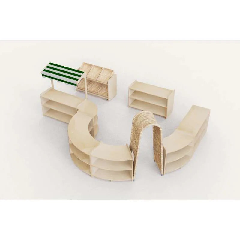 Wicker and Wood 10 Piece Play Room Set - Furniture