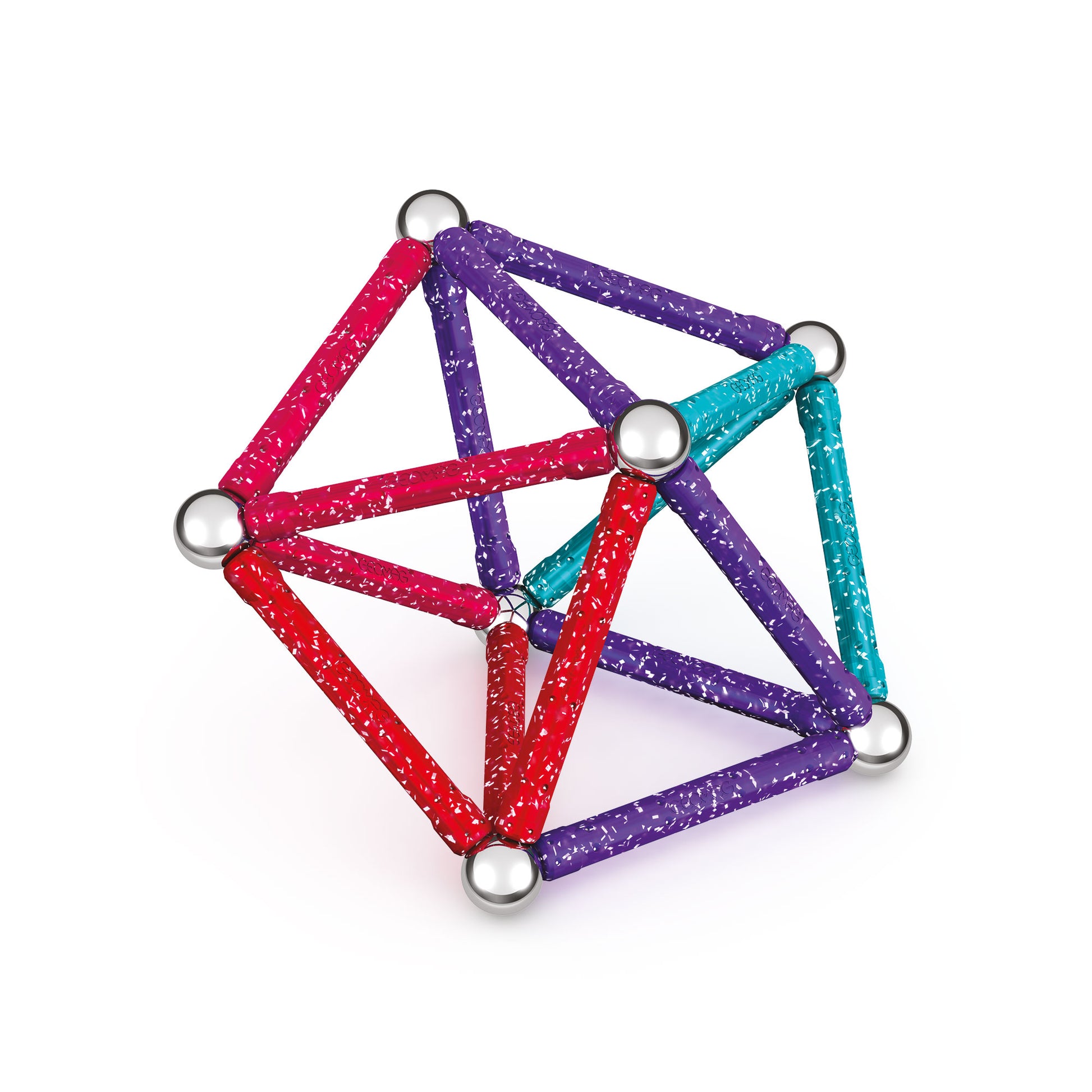 Geomag Glitter Recycled Magnetic 60 Pieces - Building toy