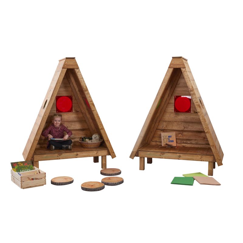 Wooden Hideouts - Set of 2 - Outdoor Play Equipment