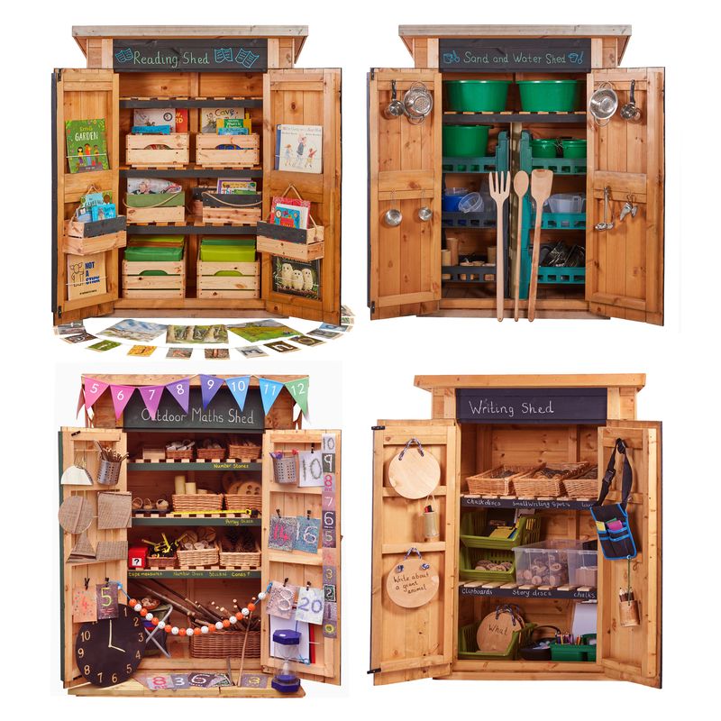 Outdoor Curriculum Sheds - Set of 4 - Sheds & Stores