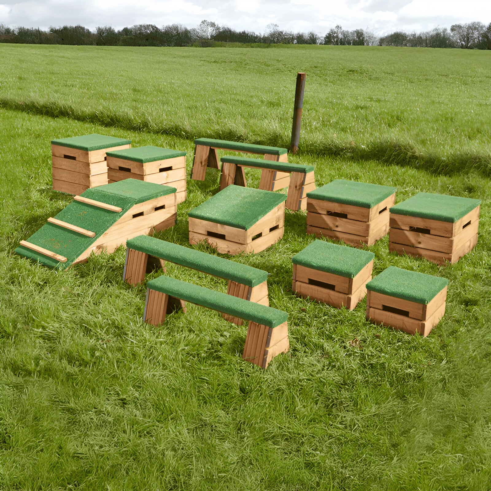 Super Move & Make Meadow Obstacle Course Set - 12 Piece Set - Obstacle Set