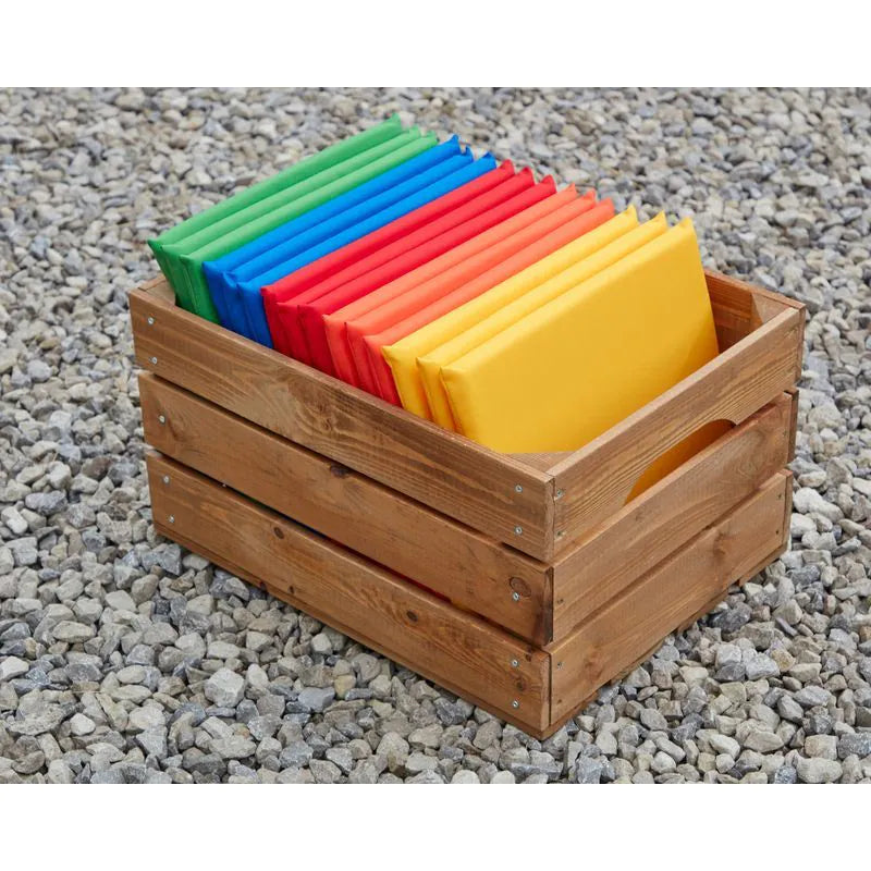 Rainbow Seating Mats in a Crate - Set of 15 - Outdoor Play Equipment
