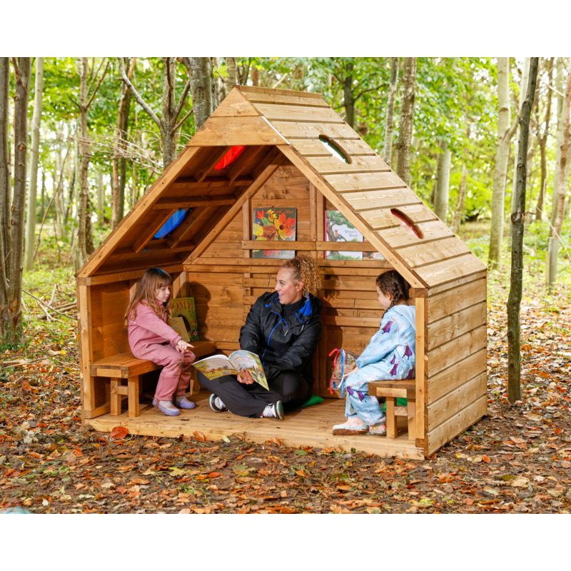 Learn & Lounge Forest Fern Outdoor Hut - Outdoor Dens & Playhouses