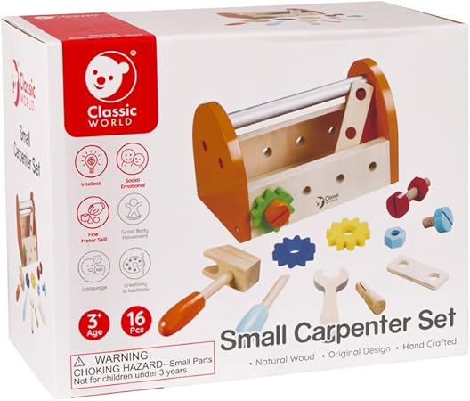 Classic World Wooden Carpenter Set - Toy tools