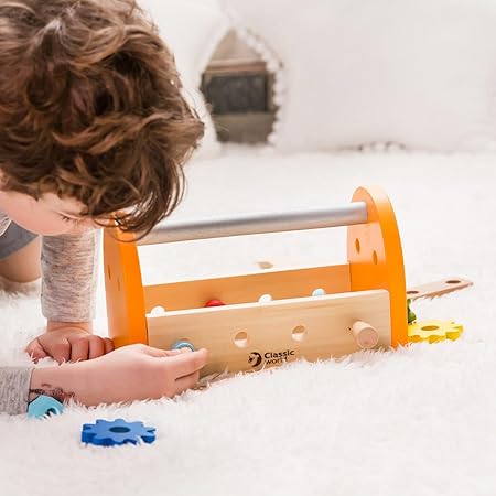 Classic World Wooden Carpenter Set - Toy tools