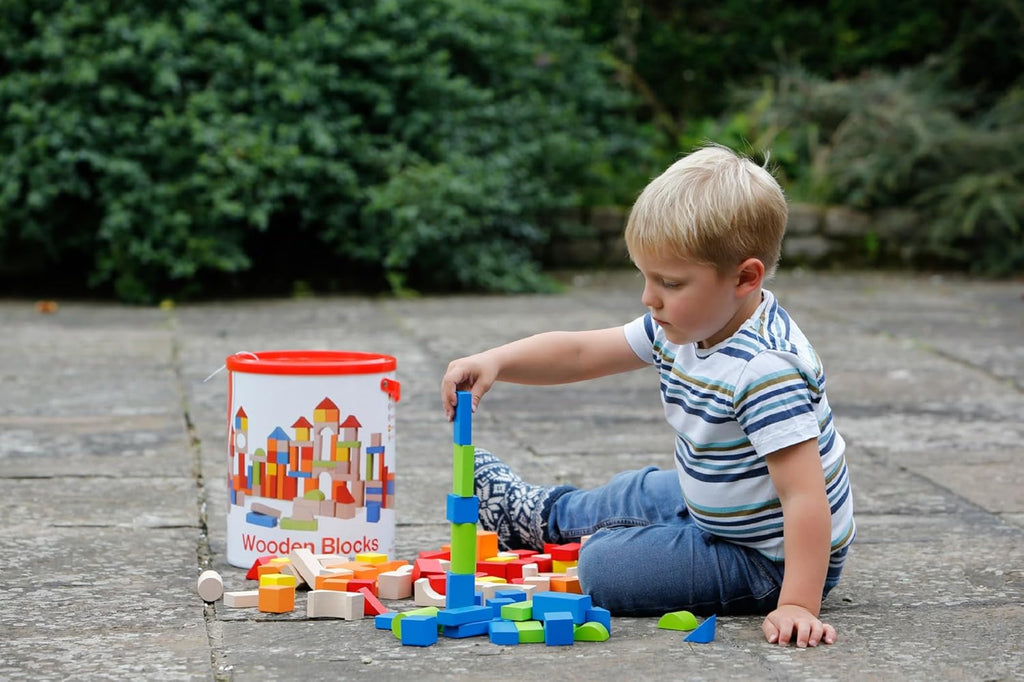 Classic World Wooden Building Blocks - 100 pc - Building blocks