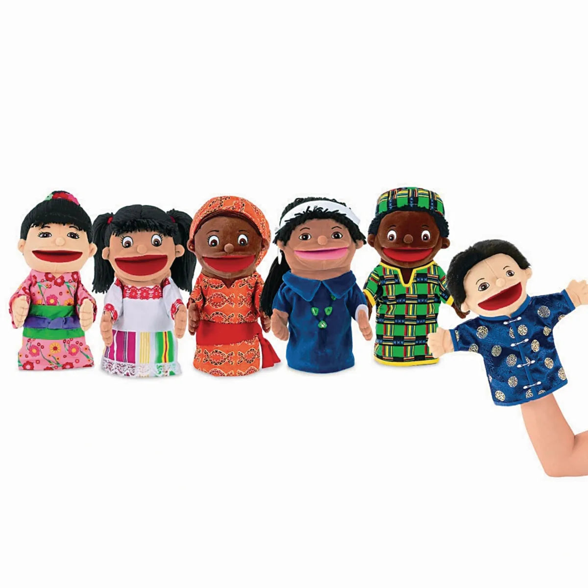Multicultural Puppets - Set of 6 - Puppet