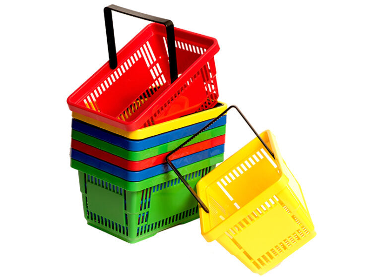 Shopping Baskets - Set of 8 Assorted Colours - Shopping Basket