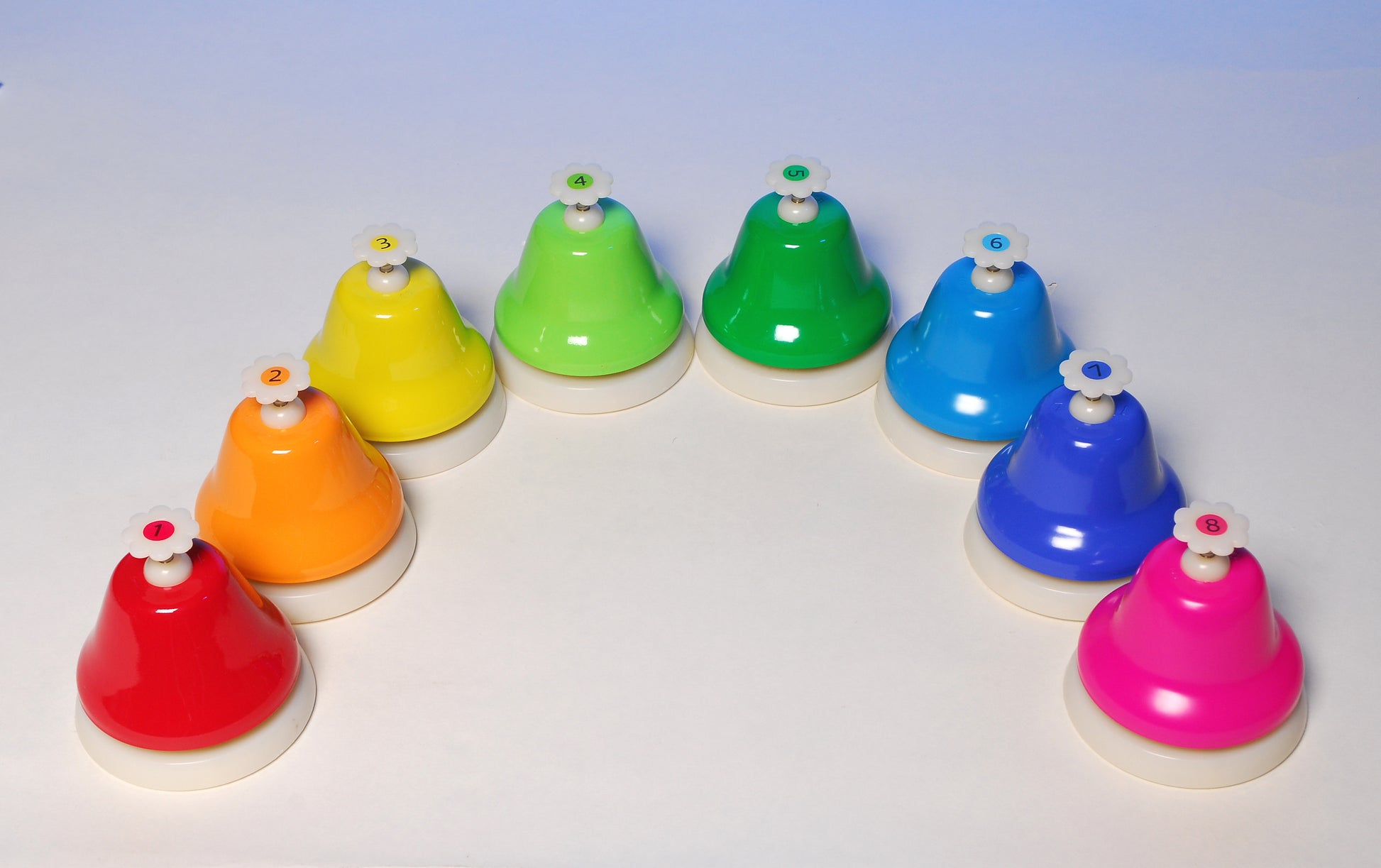 Rainbow Desk Bells - Set of 8 - Musical Instrument