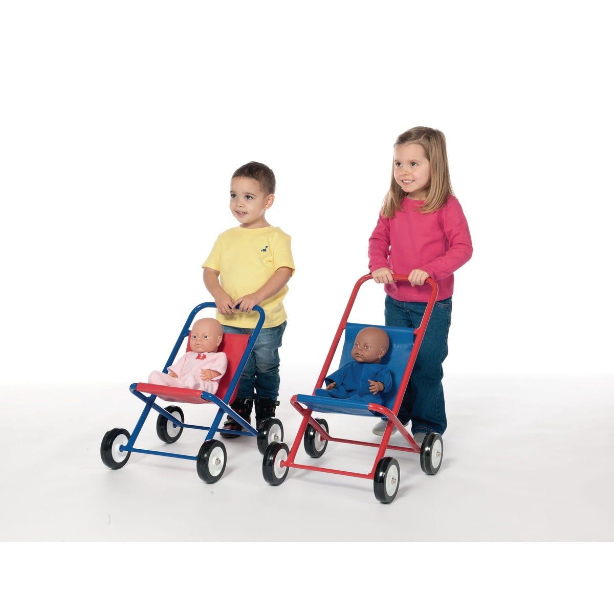 EYFS Small Dolls Pushchair with Red Cover - Doll Pushchair