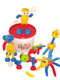 Popoids Large Animal and People Set - 140 pc Tub - Building