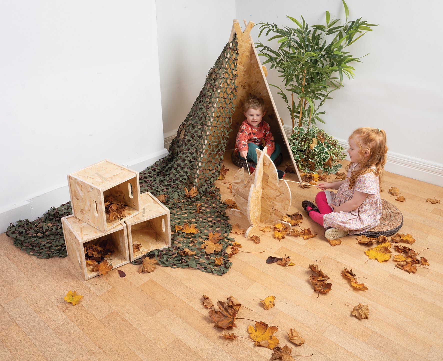 Teepee, Campfire, Stool Set - Multiple Options