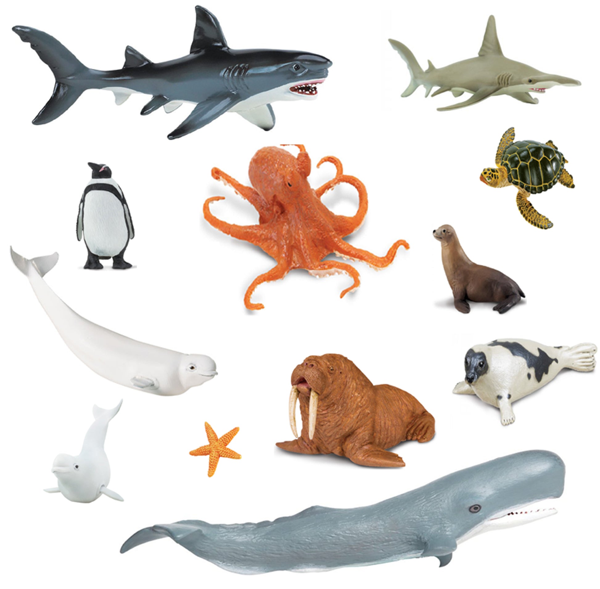 Safari Sea Life Figure Set - Animal Figures