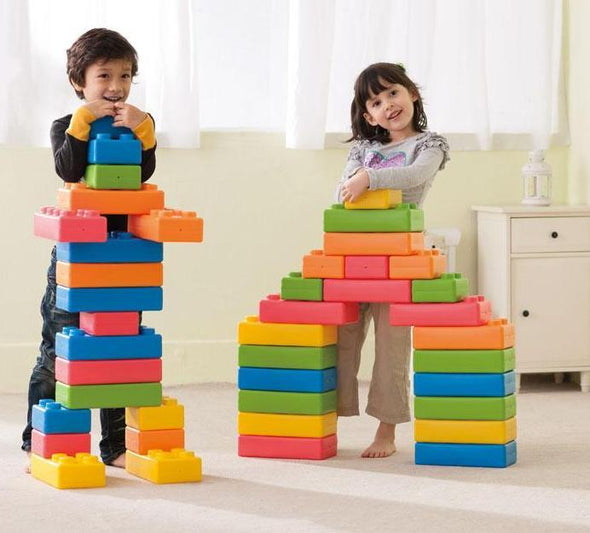 Brick Me Large Plastic Building Bricks - Set of 45 - Building blocks