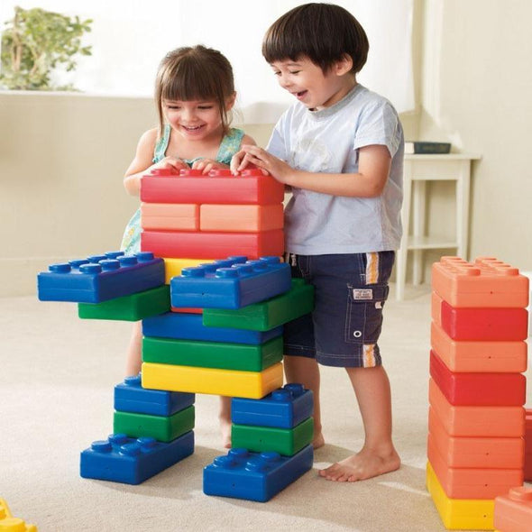 Brick Me Large Plastic Building Bricks - Set of 45 - Building blocks