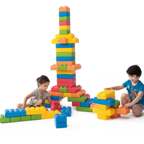 Brick Me Large Plastic Building Bricks - Set of 45 - Building blocks