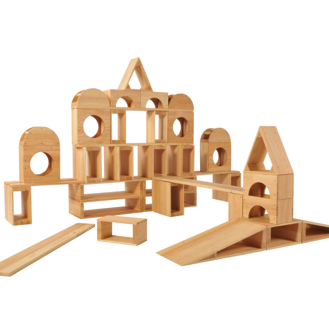Giant Wooden Hollow Blocks - 27 Piece Set - Building toy