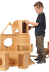 Giant Wooden Hollow Blocks - 52 Piece Set - Building blocks