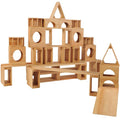 Giant Wooden Hollow Blocks - 52 Piece Set - Building blocks