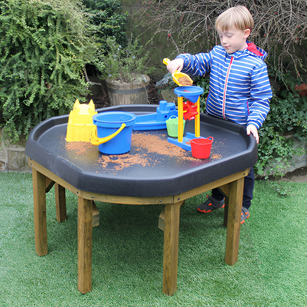 Wooden Tuff Tray Table with Black Tuff Tray - 2 Size Options - Sand and water table