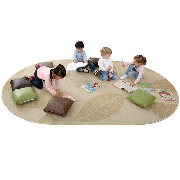 Oval Leaf Design Classroom Carpet - Carpet