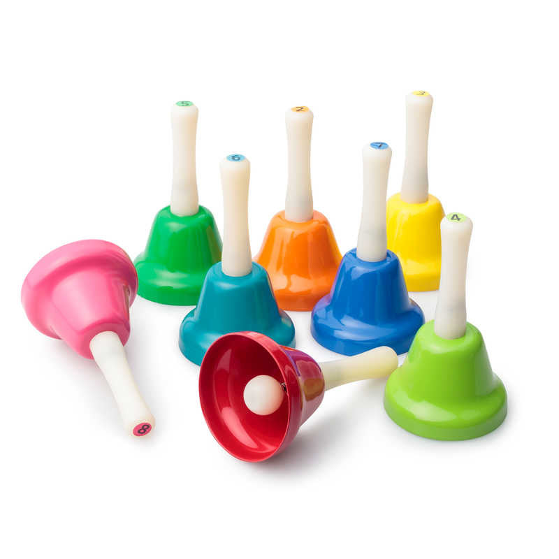 Rainbow Musical Hand Bells - Set of 8 - Musical instrument