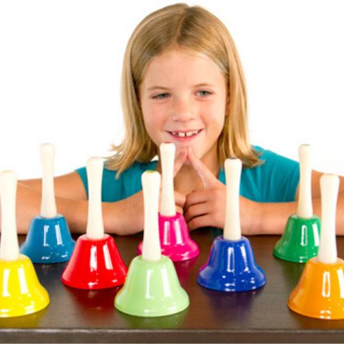 Rainbow Musical Hand Bells - Set of 8 - Musical instrument