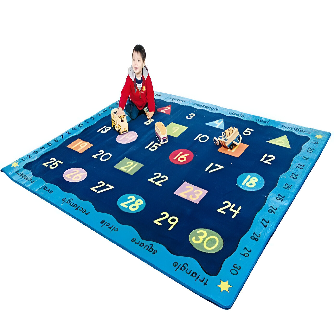 Shapes Numbers and Words Classroom Carpet - Carpet